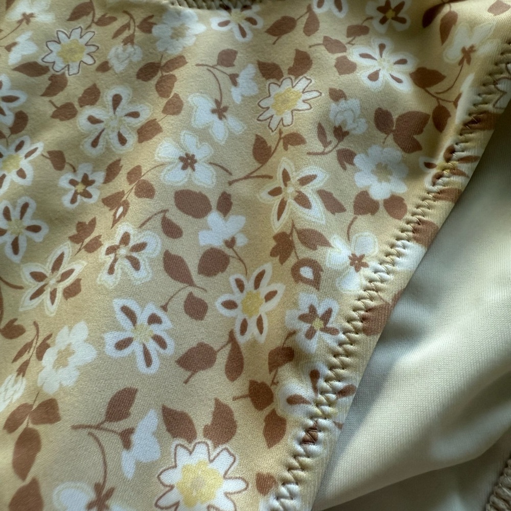 NEW PacSun Cream Side-Tie Floral Bikini Bottom Size L - Picture 4 of 6